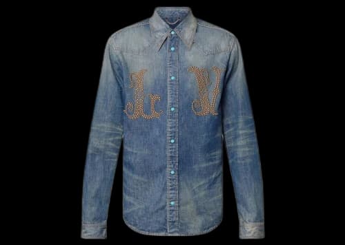 Louis Vuitton Fitted Long-Sleeved Denim Shirt Indigo