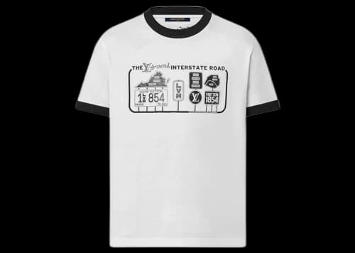 Louis Vuitton Embellished Cotton T-Shirt Milky White