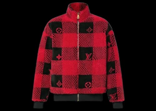 Louis Vuitton Damier Fleece Blouson Red Plaid