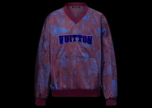 Louis Vuitton Printed Nylon Pullover Bordeaux