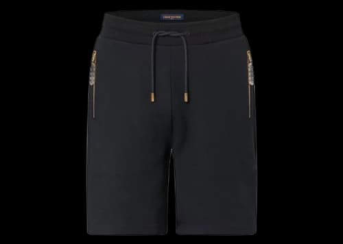 Louis Vuitton Embroidered Jersey Shorts Black