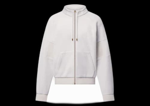 Louis Vuitton Quilted Textured Wool Blouson Milky White