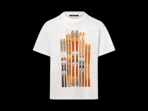 Louis Vuitton Printed Cotton T-shirt Milk White
