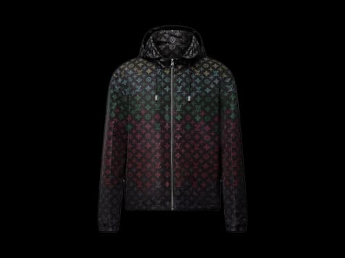 Louis Vuitton Monogram Flowers Gradient Printed Windbreaker Black