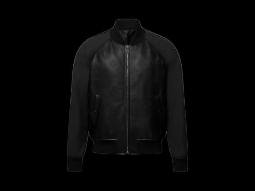 Louis Vuitton Monogram Leather Mix Tracksuit Blouson Black