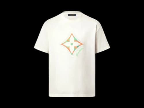 Louis Vuitton Monogram Flower 3D Gradient Print T-shirt Milky White