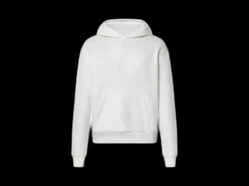 Louis Vuitton LV Embossed Cotton Hoodie Milky White