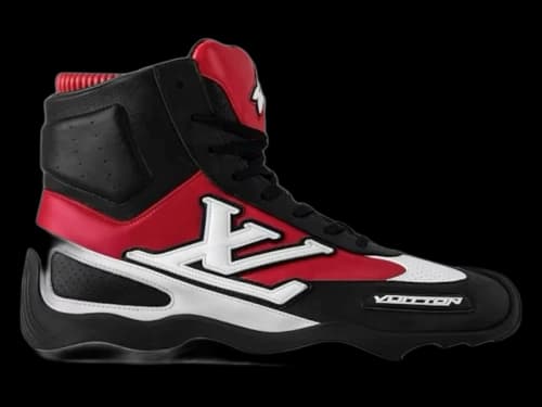 Louis Vuitton LV Footprint Racing High Top Black Red