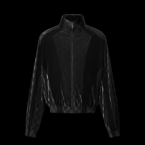 Louis Vuitton Flocked Damier Technical Tracksuit Top Deep Black