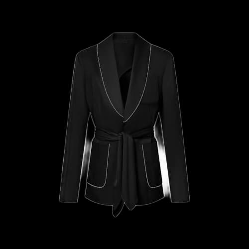 Louis Vuitton Chic Silk Pajama Jacket Black