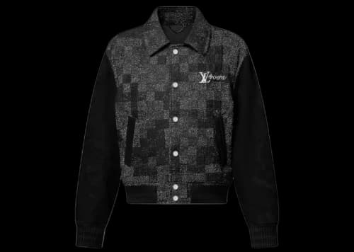 Louis Vuitton Mix Leather Varsity Blouson Black