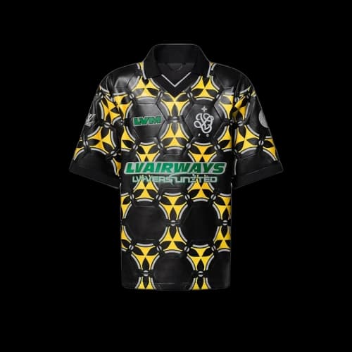 Louis Vuitton Soccer Ball Patchwork Leather Short-Sleeved Top Lemon Curry