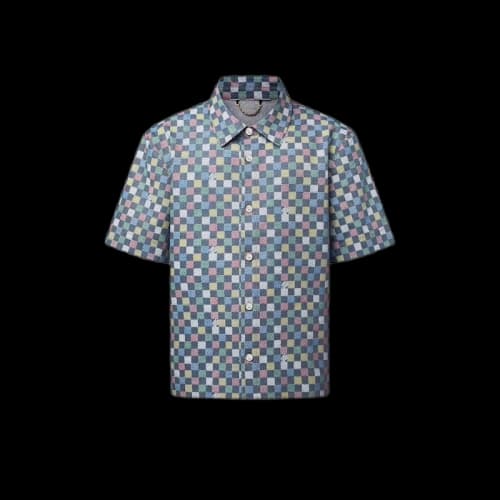 Louis Vuitton Damier Chambray Short-Sleeved Shirt Multicolor