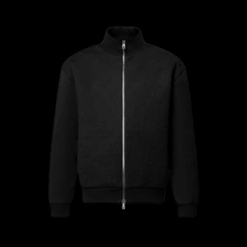 Louis Vuitton Embossed Monogram Jersey Tracksuit Top Black