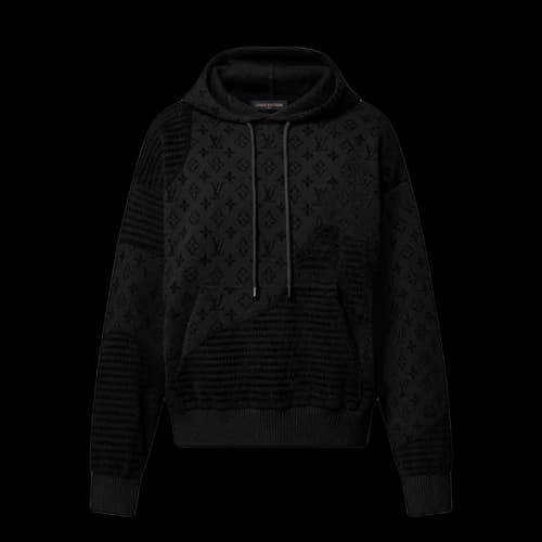 Louis Vuitton Graphic Jacquard Hoodie Black