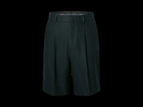 Louis Vuitton Mini Monogram Silk-Cotton Blend Tailored Shorts Black