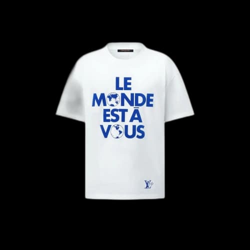 Louis Vuitton Graphic Cotton T-Shirt Milky White