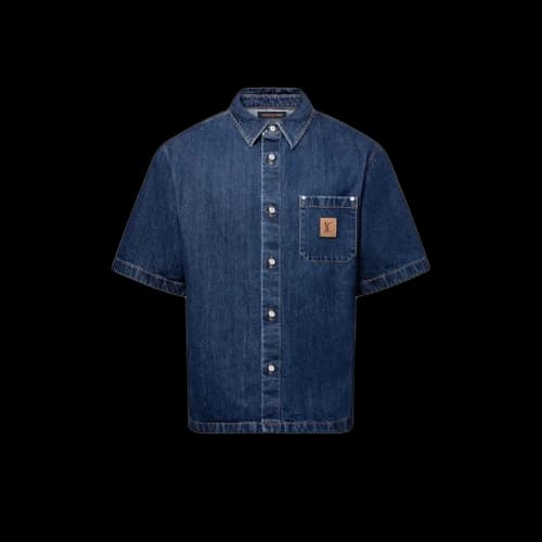 Louis Vuitton Signature Denim Short-Sleeved Shirt Indigo