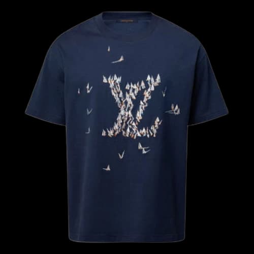 LOUIS VUITTON Embroidered Cotton T-Shirt 'Navy'