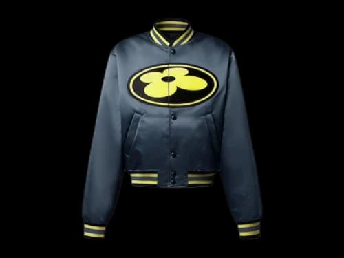 Louis Vuitton x Nigo Satin Baseball Jacket Graphite