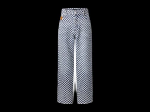 Louis Vuitton x Nigo Damier Wide-Leg Jeans Indigo