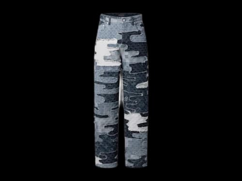 Louis Vuitton x Nigo Patchwork Denim Skate Pants Indigo
