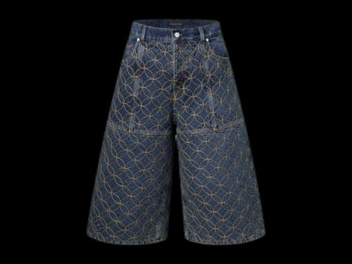 Louis Vuitton x Nigo Embroidered Workwear Short Blue