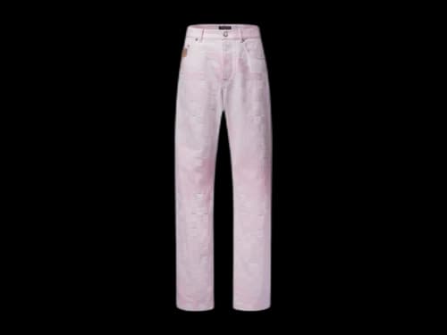 Louis Vuitton x Nigo Damoflage Denim Skate Pants Pale Pink
