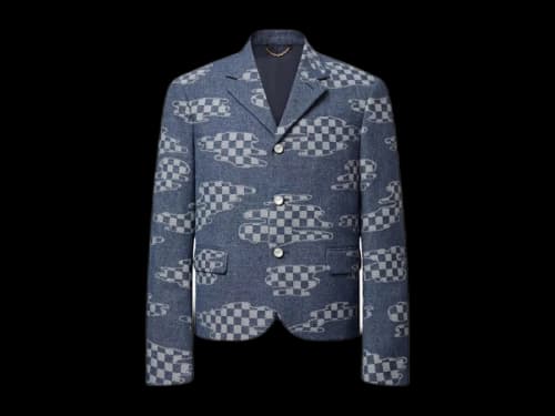 Louis Vuitton x Nigo Damier Cropped Single-Breasted Jacket Indigo