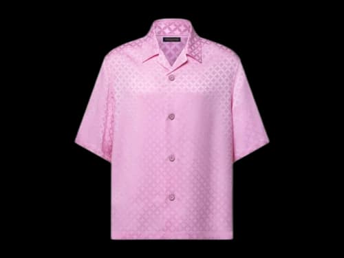 Louis Vuitton x Nigo Graphic Jacquard Short-Sleeved Shirt Pale Pink