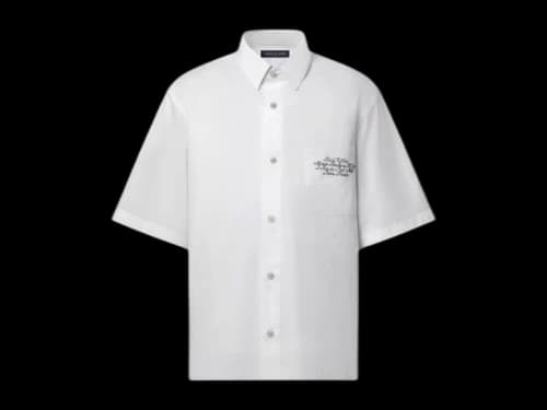 Louis Vuitton x Nigo Embellished Short-Sleeved Shirt White