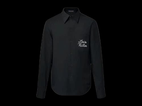 Louis Vuitton x Nigo Embroidered Signature Long-Sleeved Shirt Black