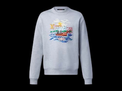 Louis Vuitton x Nigo Embroidered Sweatshirt Dark Heather Gray