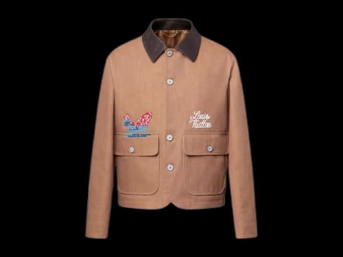 Louis Vuitton x Nigo Embellished Workwear Jacket Brown