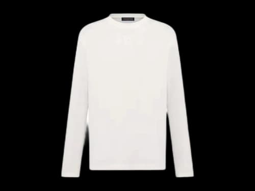 Louis Vuitton x Nigo Embossed LV Long-Sleeved T-Shirt White