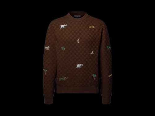 Louis Vuitton x The Darjeeling Limited Embroidered LS Crewneck Bourbon Brown