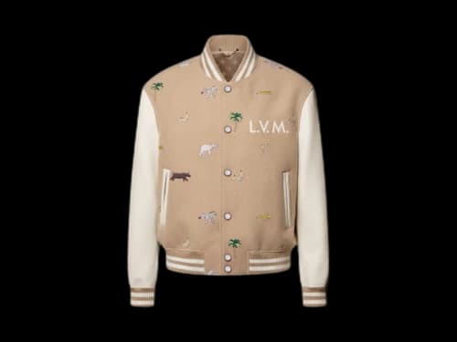 Louis Vuitton x The Darjeeling Limited Embroidered Varsity Blouson Beige