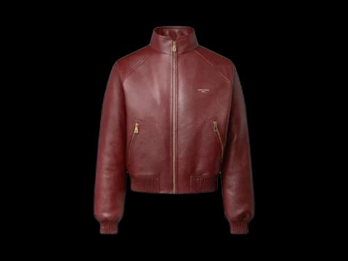 Louis Vuitton Grained Leather Jacket Fired Brick