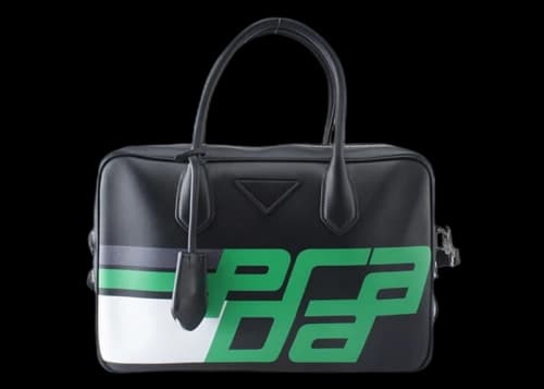 Prada City Logo Top Handle Black/Green