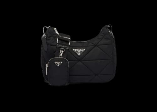 Prada Padded Re-Nylon Shoulder Bag Black