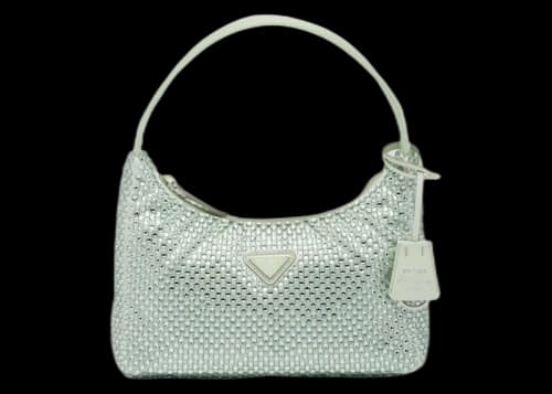 Prada Satin Crystal Mini-Bag Aqua