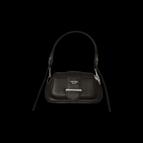 Prada Sidonie Calf Leather Small Shoulder Bag 'Black'