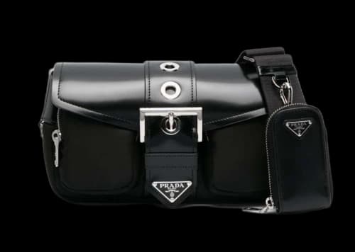 Prada Small Pocket Shoulder Bag Black