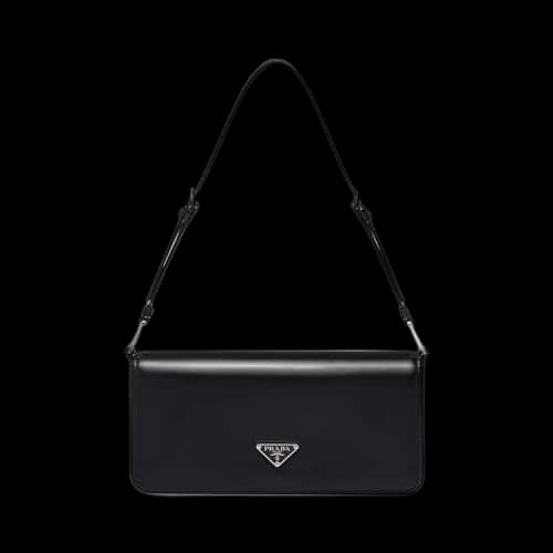 Prada Brushed Leather Prada Femme Bag 'Black'