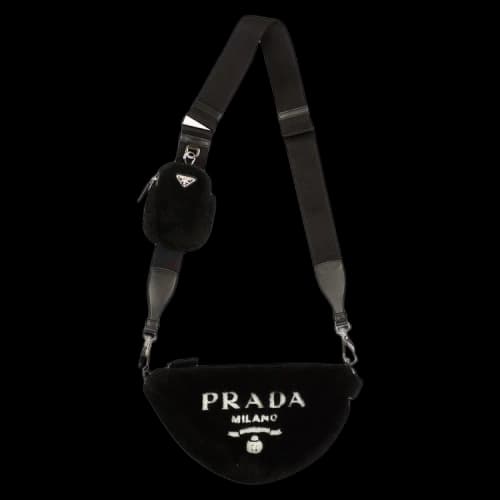Prada Crystal Fabric Handbag 'Black'