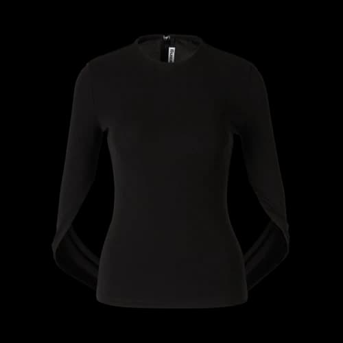 Alexander Wang Drape Back Long-Sleeve Top 'Black'