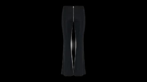 Alexander Wang Women's Zipper At Rise Mid-Rise Pants Black