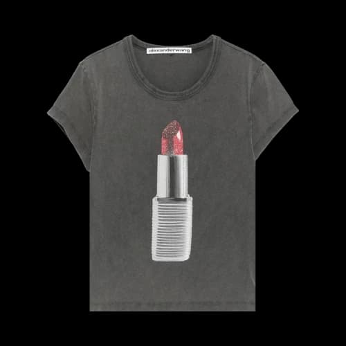 Alexander Wang Lipstick Graphic Tee 'Black'