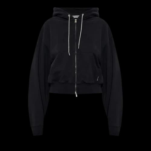 Alexander Wang Zip-Up Hoodie 'Black'
