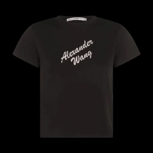 Alexander Wang Shrunken Tee W/Hotfix Logo 'Black'
